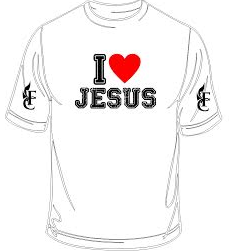 Camiseta I Love Jesus - TAM.P/M/G  Cód. CLDP01
